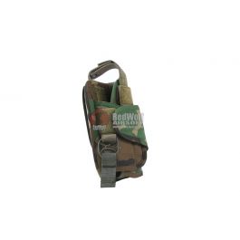 MFH Right Handed Leg Holster Airsoft Shooting Mag Pouch Vegetato Woodland Camo 