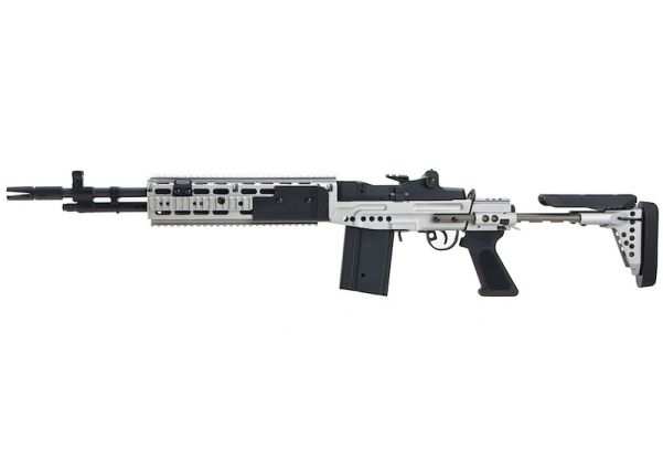 CYMA M14 EBR AEG Enhanced Battle Airsoft AEG Rifle - Silver (Metal