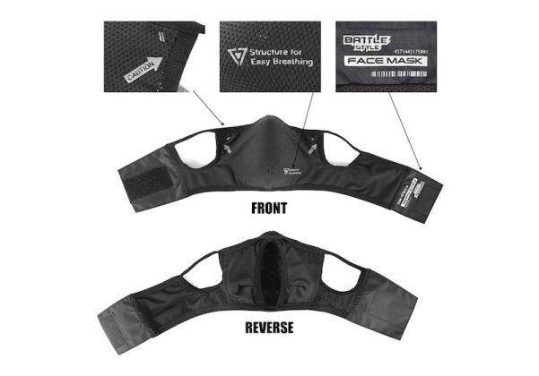 Laylax (Battle Style) AeroFlex Face Guard - Black (Size L-XL