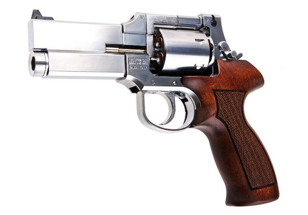 Marushin Mateba Gas Revolver 4 inch - Silver (Heavyweight Wood