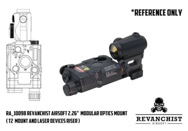 Revanchist Airsoft Modular Optics Mount for T2 Mount & Laser