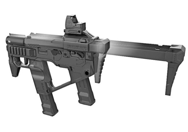 SRU SIG Sauer/VFC M17 P320 Airsoft GBB PDW Kit (Black) | RedWolf