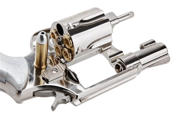 Tanaka S&W M36 2 inch Square Butt Travis Model - Nickel Finish