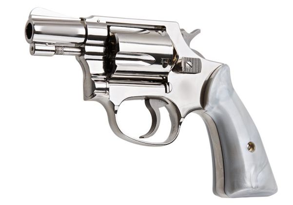 Tanaka S&W M36 2 inch Square Butt Travis Model - Nickel Finish