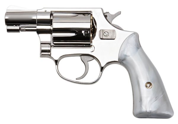 タナカ M36 ニッケルフィニッシュ トラビスモデル Tanaka S&W M36 2 inch Square Butt Travis Model - Nickel Finish