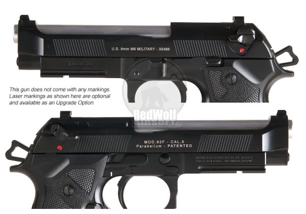 KJ Works M9 Elite GBB Airsoft Pistol (Silver Barrel Version) | RedWolf