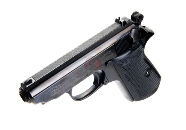 Maruzen PPK/S Walther Green Gas Airsoft Pistol - Black Metal
