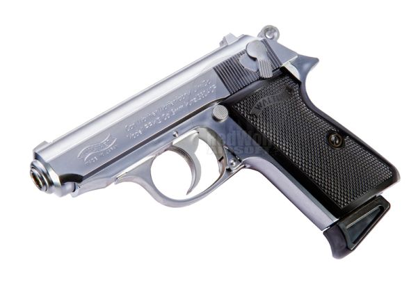 Maruzen PPK/S Walther Green Gas Airsoft Pistol - Silver | RedWolf