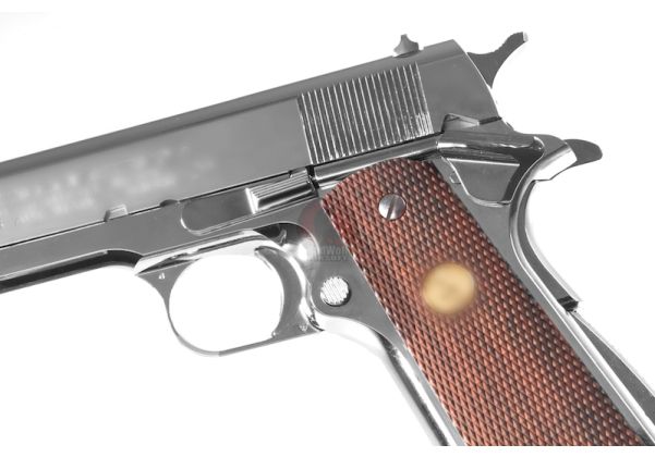 Tokyo Marui 1911 Government Series 70 Nickel Finish GBB Airsoft