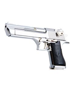 Blackcat Airsoft 1/2 Scale Mini Model Gun Desert Eagle (Shell Ejection) - Silver with Black Grip 0