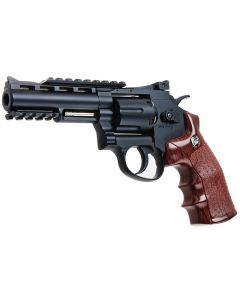 WinGun Airsoft Revolver CO2 701 (4 inch, Brown Grip, 6mm Version) - Black 0