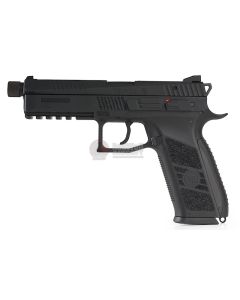 KJ Works ASG CZ P-09 Duty (ASG Licensed) GBB Airsoft Pistol (Threaded Barrel) - Black 1
