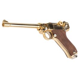 Marushin Luger P08 6 inch Marine Checker Wood Grip Model Gun | RedWolf
