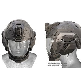 SRU SR-HEL-P3 タクティカルヘルメット 装飾パーツ付 FAN付 SRU P3 Tactical Helmet Kit (Type III, Black) | RedWolf