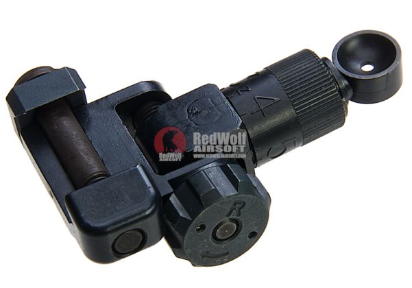 Airsoft D-Boys Knight's KAC Type 600M Flip Up Rear Sight BK 