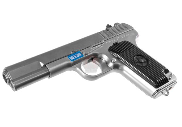 WE 15rds Airsoft Toy Gas Magazine For WE TT33 Series GBB Silver WE-MAG-050 