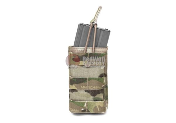 1 Magazine Coyote Tan Warrior Assault Systems Bungee Retention Single MOLLE Open M4 5.56mm Mag Pouch
