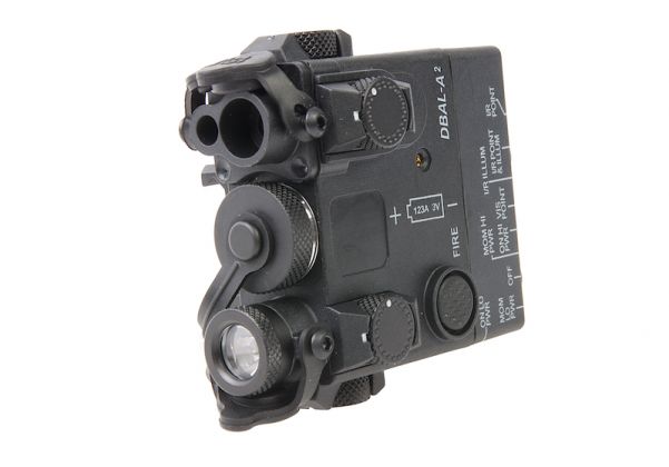 BLACK WADSN DBAL-A2 LED White Flashlight Red Laser IR Pointer Device