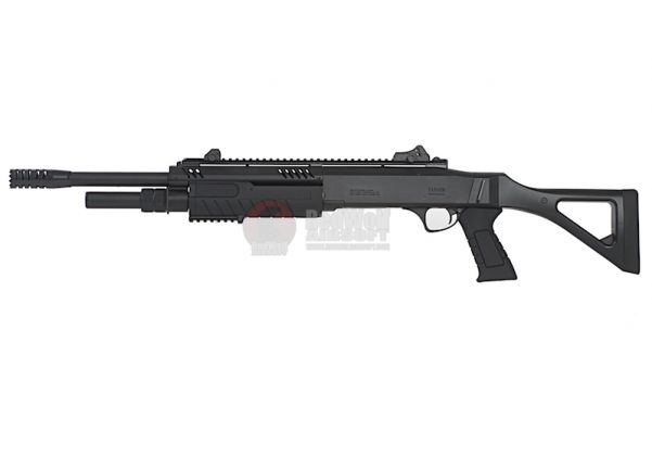 BO Manufacture FABARM Licensed STF12 18 inch Ressort Spring Shotgun - Black
