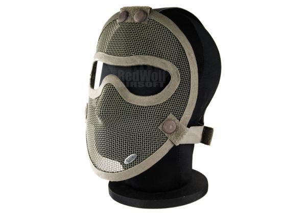 Airsoft Face Mask Half Metal Wired Steel Mesh Iron Face Green 