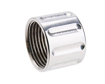 5KU Vertical Knurling Threaded Protector - 14mm CCW - Silver 0
