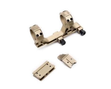 Airsoft Artisan BO Style 30mm Modular Scope Mount for Milspec 1913 Rail System (T1 / T2 Adapter, DE) 0