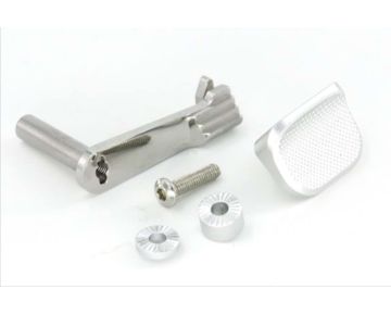 AIP Tokyo Marui Hi Capa / 1911 GBB Airsoft Slide Stop with Thumb Rest (Stainless Steel) - Silver 0