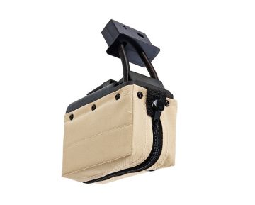 A&K M249 AEG Sound Control Mini Ammo Box (1500 rounds) - TAN 0