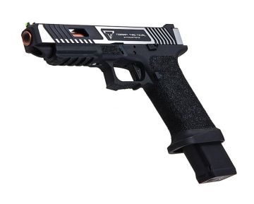 EMG TTI Combat Master G34 Slide w/ OMEGA Frame CO2 Airsoft Pistol (by APS Custom) - Black/Silver 0