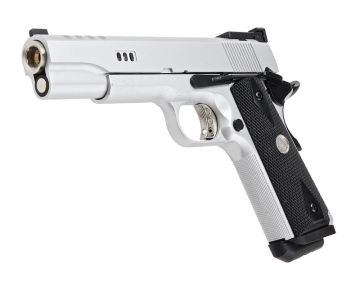 Army Armament R30 M1911A1 V12 Custom Green Gas Airsoft Pistol - Silver 0