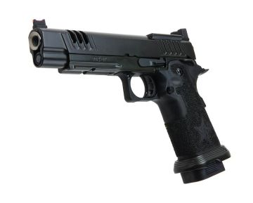Army Armament Staccato XL 2011 (R613) RMR Green Gas Airsoft Pistol - (BK, with Star Strippling Grip) 0