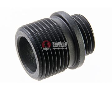 AW Custom Barrel Thread Adapter (Aluminum) for Tokyo Marui/WE/AW Threaded Outer Barrel - Black 0