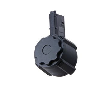 Battleaxe M4 / M16 Systema PTW Drum Magazine (2200 rounds, Sound Control) - Black 0