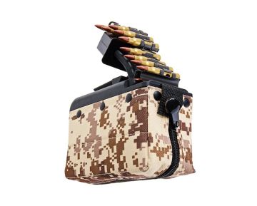 Battleaxe x T8 A&K M249 AEG Drum Magazine (2000 rds, Sound Control, Turbine System) - DD 0