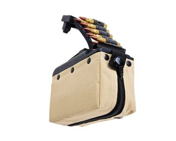 Battleaxe x T8 A&K MK46 Mod 0 Minimi AEG Drum Magazine (2000 rds, Sound Control, Turbine System) - TAN 0