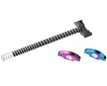 COWCOW Technology Action Army AAP 01 GBB Airsoft Guide Rod Set (Aluminum) - Black 0