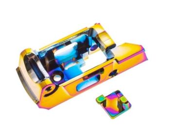 COWCOW Technology Action Army AAP 01 GBB Airsoft Enhanced Trigger Housing (Aluminum, Rainbow) 0