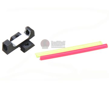 COWCOW Technology Tokyo Marui Hi Capa GBB Airsoft T1 Fiber Optic Front Sight (CNC Aluminum) 0