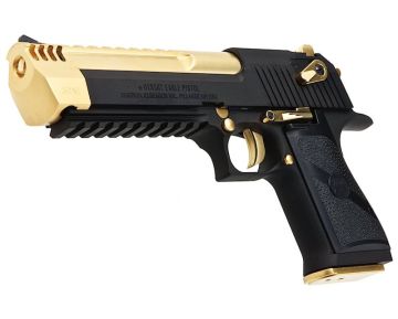 Cybergun WE Desert Eagle L6 .50AE Green Gas Airsoft Pistol - (Black / Golden) 0