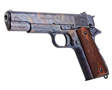 Cybergun AO 1911 GBB Airsoft Pistol (Marble Pattern with Wood Grip) 0