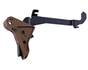 Crusader Fowler Industries Glock Trigger Set (CNC Aluminum) - Brass 0