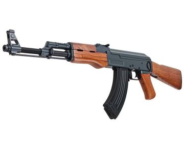 CYMA AK47 Airsoft AEG Rifle (Metal Frame with Real Wood Handguard)(CM042) 0