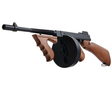 CYMA Thompson M1928A1 Airsoft SMG AEG (Black, Imitation Wood)(CM051) 0