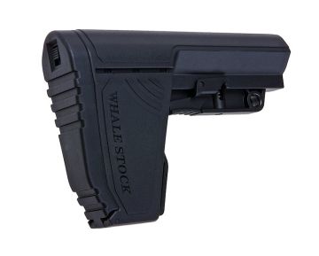 CYMA Tokyo Marui M4 AEG 'Whale' Adjustable Stock w/ Battery Storage Compartment - Black 0