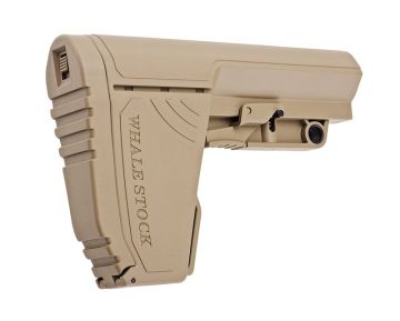 CYMA Tokyo Marui M4 AEG 'Whale' Adjustable Stock w/ Battery Storage Compartment - Tan 0