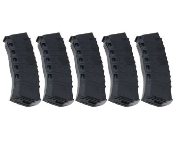 Arcturus AK12 Magazine (30/135 rounds, Variable-Cap EMM Airsoft AEG Magazine) - Black (5pcs / box set) 0