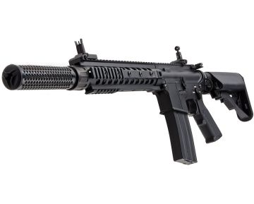 E&C SR16 E3 URX3 10 inch Airsoft AEG Rifle EC317 (QD 1.5 Gearbox) w/ Silencer - Black 0