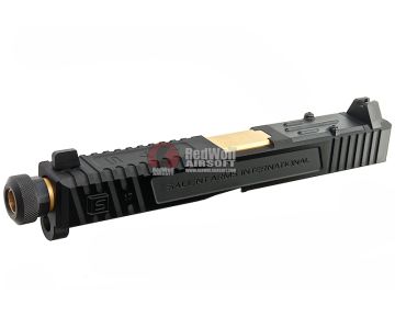 EMG SAI Tier One Slide Kit w/ RMR Cut (by G&P) - Gold Barrel for Tokyo Marui G17 GBB Pistol 0