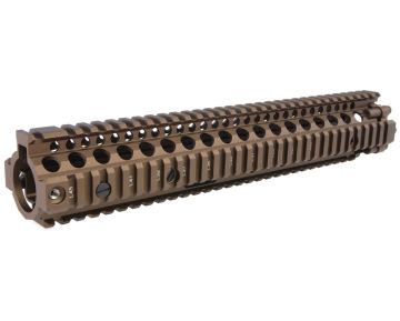 EMG Licensed CNC Aluminum Daniel Defense 12.5 inch M4A1 RIS II Airsoft Handguard - DE 0