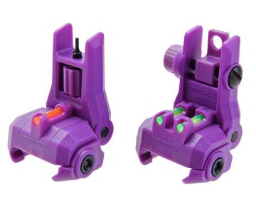 G&G Dual-Profile Fiber Optic Flip-up Sight - Purple 0